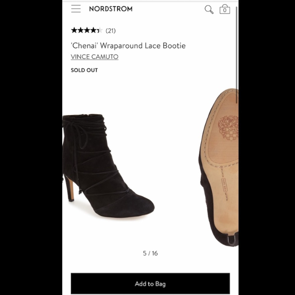 Vince Camuto Chenai Laceup Bootie